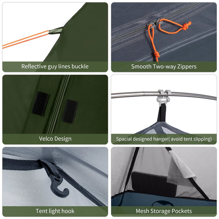 Tente 1 personnes Naturehike lighweight cycling vue 4