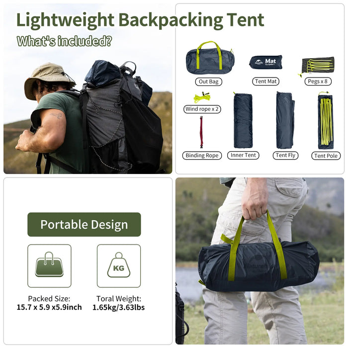 Tente 1 personnes Naturehike lighweight cycling vue 5