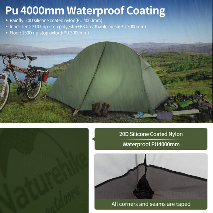 Tente 1 personnes Naturehike lighweight cycling vue 6