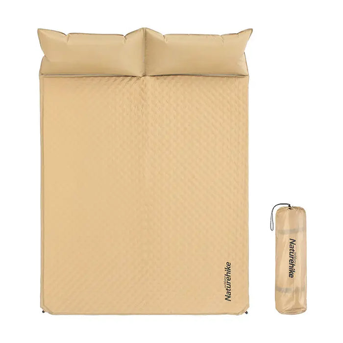 Matelas gonflable Naturehike pour couple avec oreiller Jaune