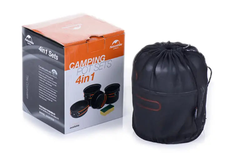 Batterie de cuisine en aluminium 4 en 1 Naturehike Upgrade 618g vue 3