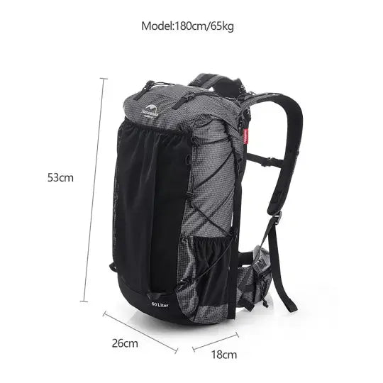 Naturehike trekking sac à dos ultraléger 60 + 5 l vue 3