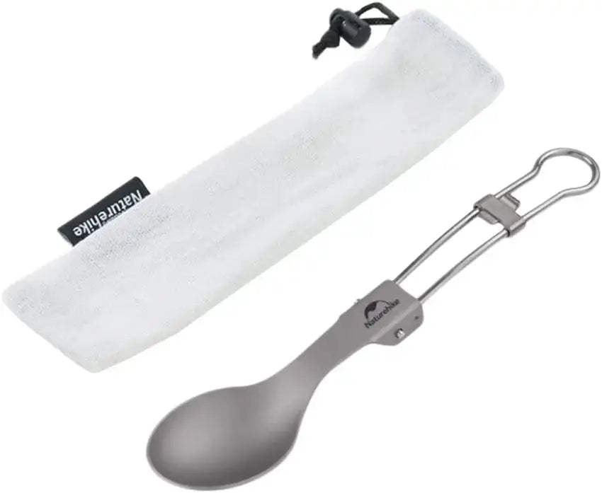 Fourchette en titane Naturehike - pliable, 18 g Gris