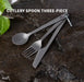 Set de couverts Naturehike Titanium - Ultralight avec mousqueton vue 4