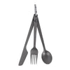 Set de couverts Naturehike Titanium - Ultralight avec mousqueton Argent