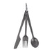 Set de couverts Naturehike Titanium - Ultralight avec mousqueton Argent