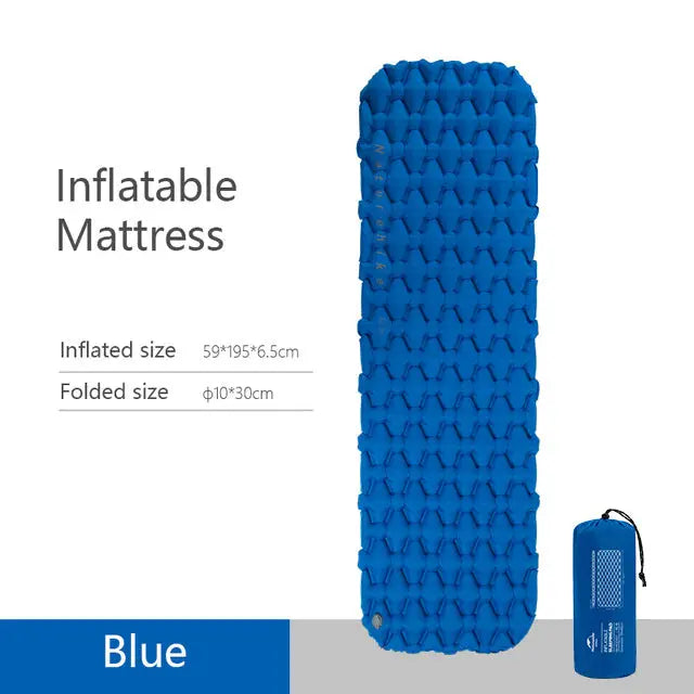 Naturehike Matelas de camping gonflable - Ultraléger 600 g, conception à cellules d'air Bleu