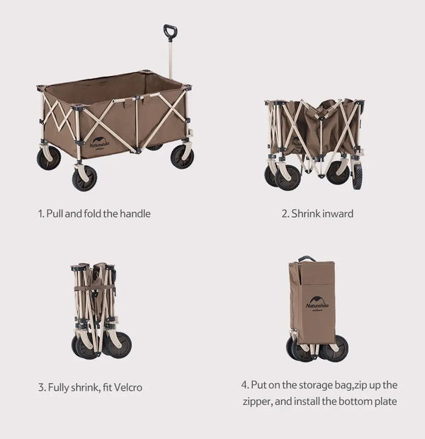 Naturehike Chariot de camping pliable - Capacité 193 l vue 2