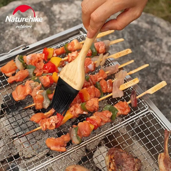 Naturehike Set d'outils pour barbecue - Acier inoxydable et bois vue 5