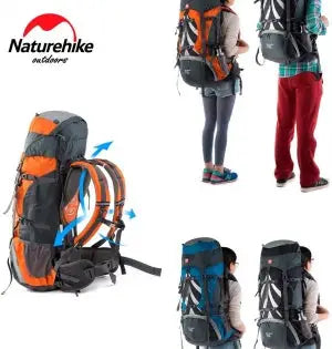 Naturehike trekking, sac à dos de randonnée système de suspension indépendant pour réduire la pression de portage 70 l vue 2