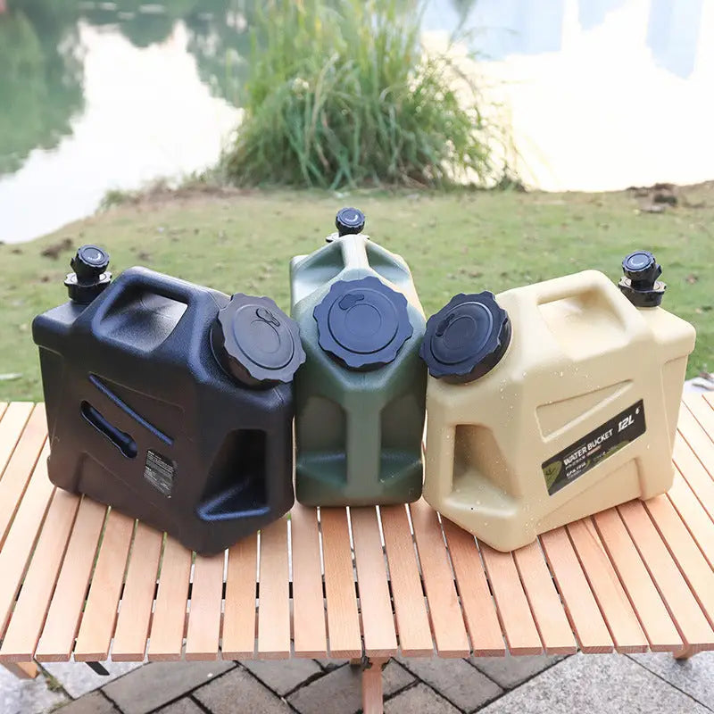 Outdoor Camping Water Storage Bucket Household Large Capacity Water Storage Tank Car Food Grade Plastic Bucket With Faucet Drinking Bucket
