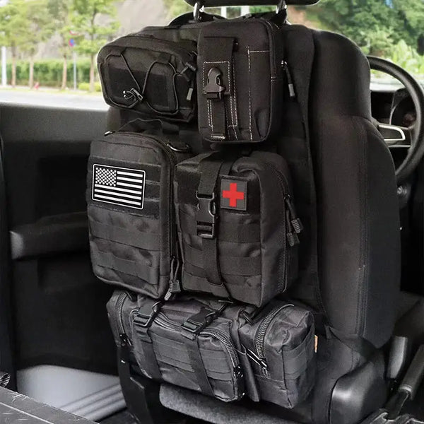 Cross-border Car Back Seat Tactical Storage Bag Car Rear Seat Luya Fishing Gear Line Set Seat Back Storage Bag