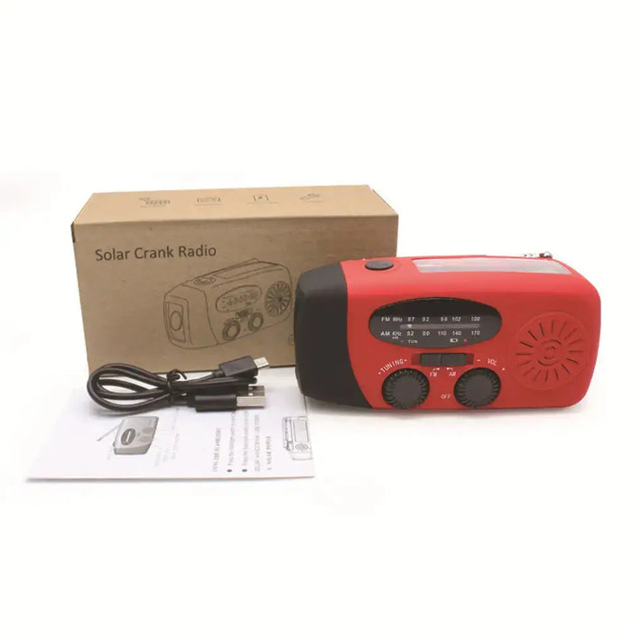 Emergency Radio Multi-function Hand-cranked Charging Multi-band Portable Outdoor Cross-border Solar Disaster Prevention Radio