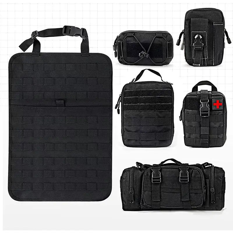 Cross-border Car Back Seat Tactical Storage Bag Car Rear Seat Luya Fishing Gear Line Set Seat Back Storage Bag
