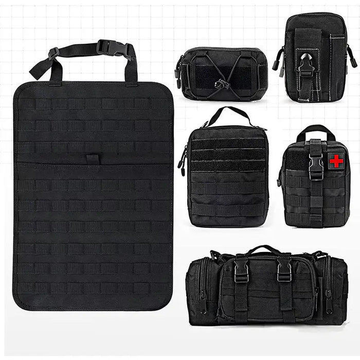 Sac de rangement tactique pour l'arrière du siège de voiture, bagage de siège arrière, sac de rangement pour équipement de pêche