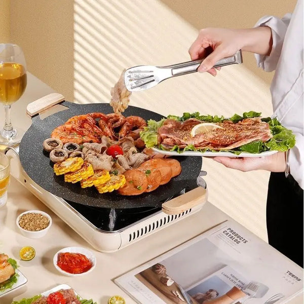 Outdoor Baking Tray Korean-style Maifan Stone Teppanyaki Non-stick Frying Pan Barbecue Plate Household Portable Card Stove Barbecue Plate