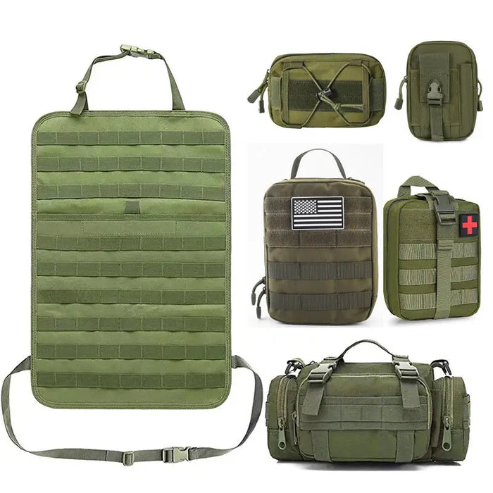 Sac de rangement tactique pour l'arrière du siège de voiture, bagage de siège arrière, sac de rangement pour équipement de pêche organisation voiture camping sauvage 4X4 SUV DEFENDER DUSTER accessoire camping