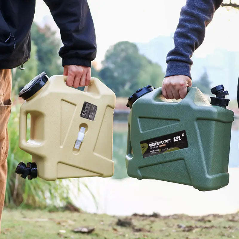 Outdoor Camping Water Storage Bucket Household Large Capacity Water Storage Tank Car Food Grade Plastic Bucket With Faucet Drinking Bucket