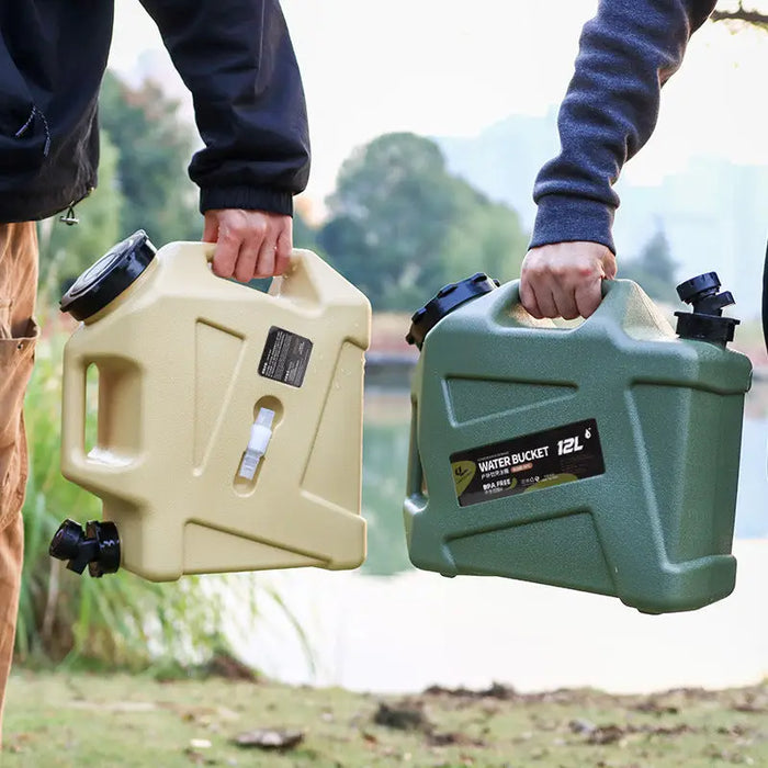 Seau de stockage d'eau de camping extérieur, housse de grande capacité, réservoir de stockage d'eau pour voiture, seau en plastique de qualité alimentaire avec robinet, seau à boire.