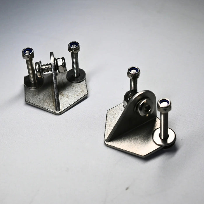 Plaques de Fixation Échelle pour Tente de Toit - Set 2 Pièces Acier Inox Universel