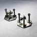 Plaques de Fixation Échelle pour Tente de Toit - Set 2 Pièces Acier Inox Universel