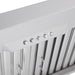 Cosmo 48"  Under Cabinet Range Hood with Push Button Controls, Permanent Filters, 3-Speed Fan and LED Lights in Stainless Steel COS-QB48
