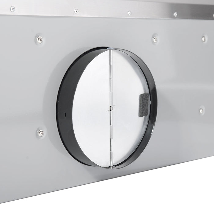 Cosmo 48"  Under Cabinet Range Hood with Push Button Controls, Permanent Filters, 3-Speed Fan and LED Lights in Stainless Steel COS-QB48