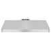 Cosmo 48"  Under Cabinet Range Hood with Push Button Controls, Permanent Filters, 3-Speed Fan and LED Lights in Stainless Steel COS-QB48
