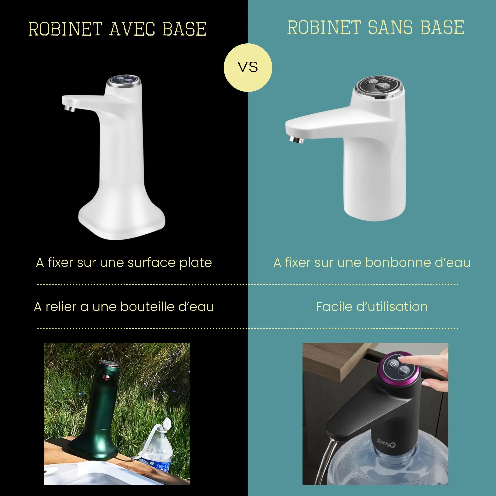 Robinet électrique de camping avec système de charge USB rapide - tente-de-toit.Shop- 