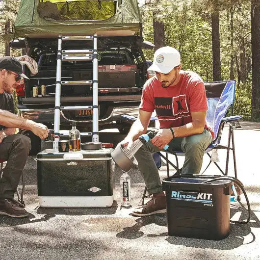 PACK RINSEKIT PRO – Douche Portable Autonome 13,3L + Chauffe eau 12V