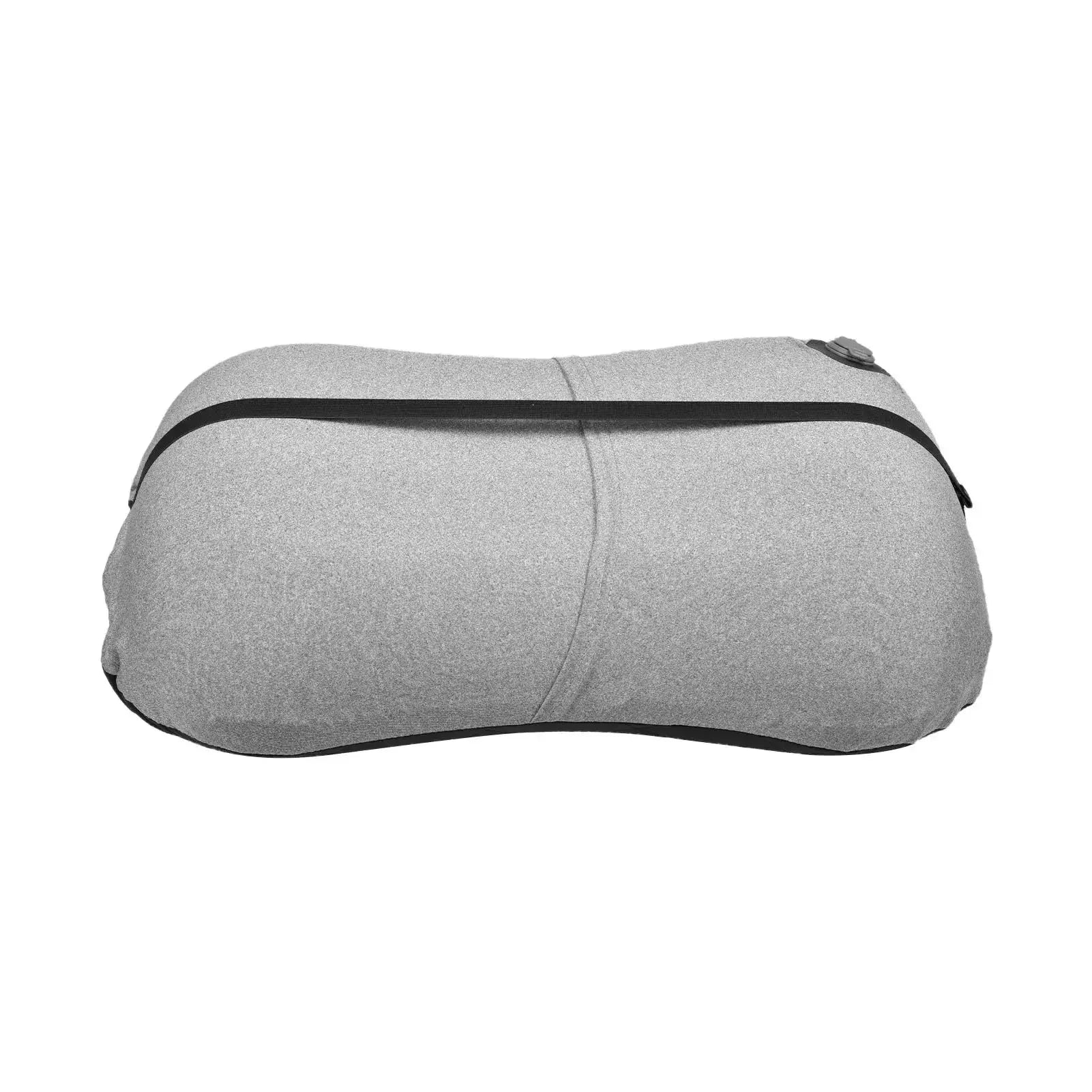 Ultralight inflatable camping pillow, gray, ideal for comfortable outdoor adventures.