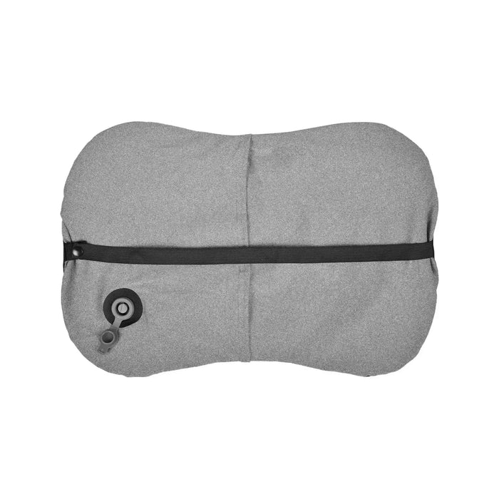 Oreiller de camping ultraléger et gonflable avec un design compact et une valve d'inflation facile, idéal pour les aventures en plein air et la randonnée.