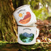 Tasses de camping en émail personnalisées avec nom personnalisé, tasses de camping, aventure, fête au feu de camp, bière, tasse à café, poignée, cadeaux normalisés pour camping-car woodyscamp