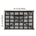 Dimensions du sac de rangement de toit de voiture en matériau en maille avec sangles, mesurant 90 cm par 65 cm (35,5 pouces par 25,6 pouces).