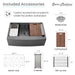 Swiss Madison Tourner 33" x 22" Stainless Steel, Single Basin, Farmhouse Sink Kitchen Workstation with Apron in Rose Gold - SM-KS28RG