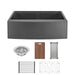 Swiss Madison Tourner 33" x 22" Stainless Steel, Single Basin, Farmhouse Sink Kitchen Workstation with Apron in Rose Gold - SM-KS28RG