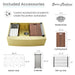 Swiss Madison Tourner 33" x 22" Stainless Steel, Single Basin, Farmhouse Sink Kitchen Workstation with Apron in Rose Gold - SM-KS28RG