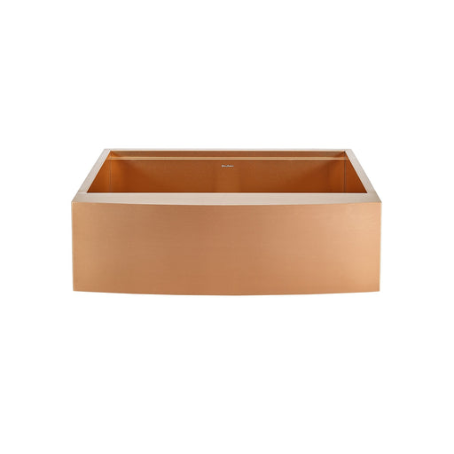 Swiss Madison Tourner 33" x 22" Stainless Steel, Single Basin, Farmhouse Sink Kitchen Workstation with Apron in Rose Gold - SM-KS28RG