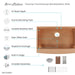 Swiss Madison Tourner 33" x 22" Stainless Steel, Single Basin, Farmhouse Sink Kitchen Workstation with Apron in Rose Gold - SM-KS28RG