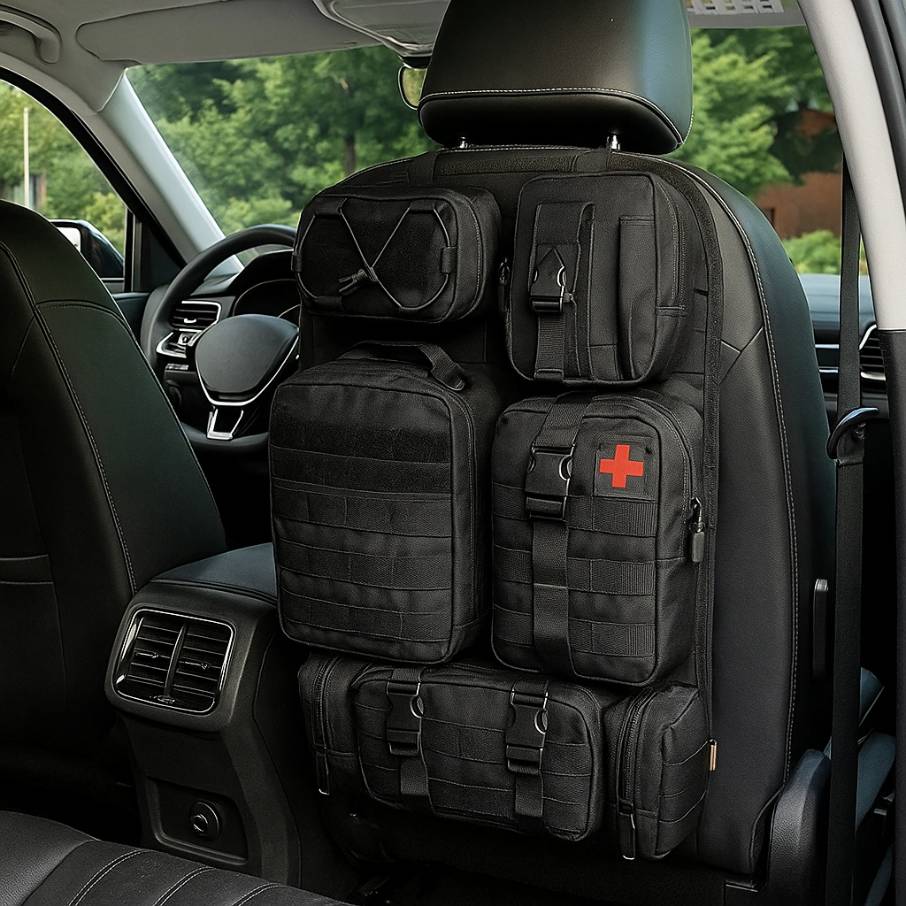 Sac de rangement tactique pour l'arrière du siège de voiture, bagage de siège arrière, sac de rangement pour équipement de pêche