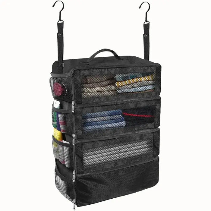 Organisateur de voiture Suspendu – Grand Rangement Pliable & Modulable pour Voyage Woody’s Camp