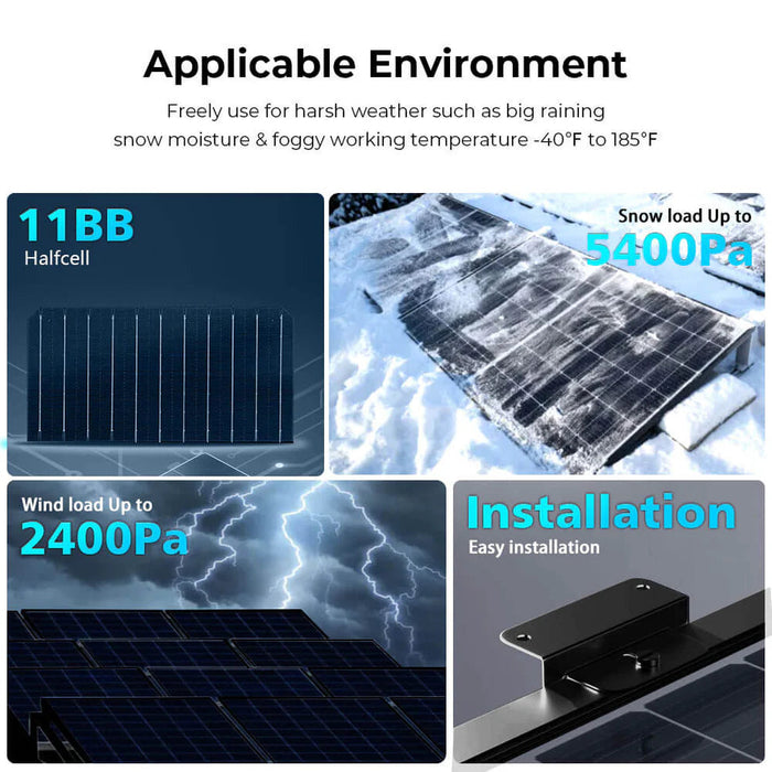 SunGoldPower 440 Watt Mono Black PERC Solar Panel SG-440WM