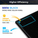 SunGoldPower 500 Watt Mono Black PERC Solar Panel SG-500WM