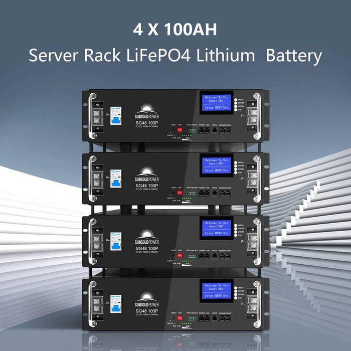 SunGoldPower Off-Grid Solar Kit 13000W 48VDC 120V/240V LifePo4 20.48KWH Lithium Battery 14 X 415 Watts Solar Panels SGR-13KM