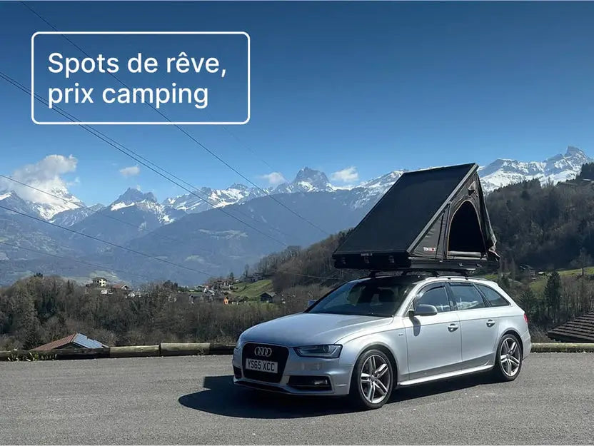 TentBox Cargo 2. 0–Tente de toit rigide automatique ultra robuste avec rails accessoires Tentbox
