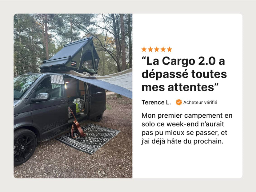 TentBox Cargo 2.0 mise en situation bivouac