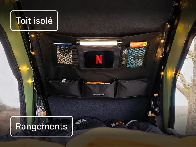 TentBox Cargo 2. 0–Tente de toit rigide automatique ultra robuste avec rails accessoires Tentbox