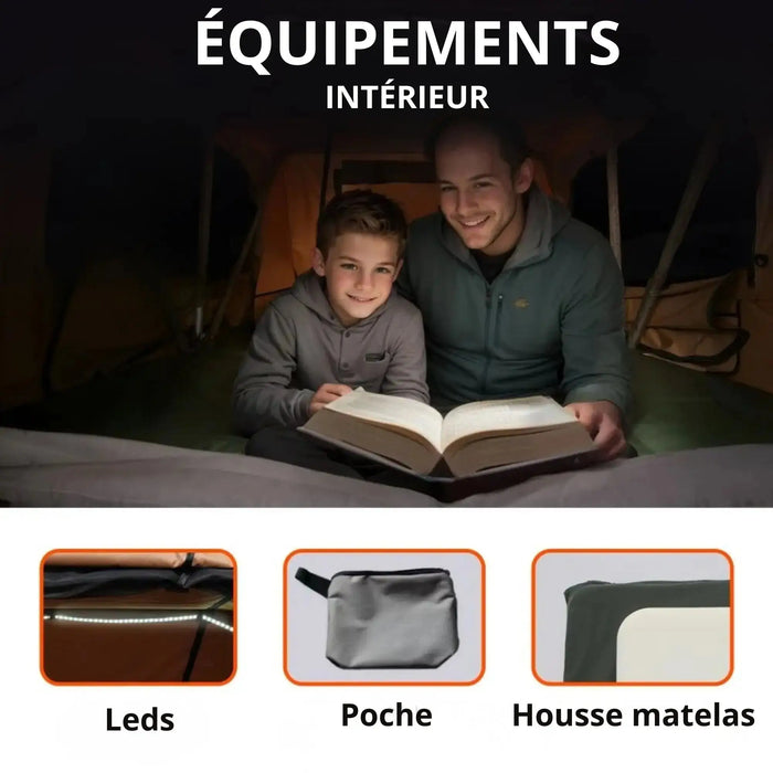 tente de toit 2 personnes, tente de toit 3 personnes, tente de toit souple, tente de toit 140 cm, tente de toit légère, tente de toit SUV, tente de toit vanlife, tente de toit camping, tente de toit 4x4, tente de toit pas cher, tente de toit road trip, tente de toit bivouac