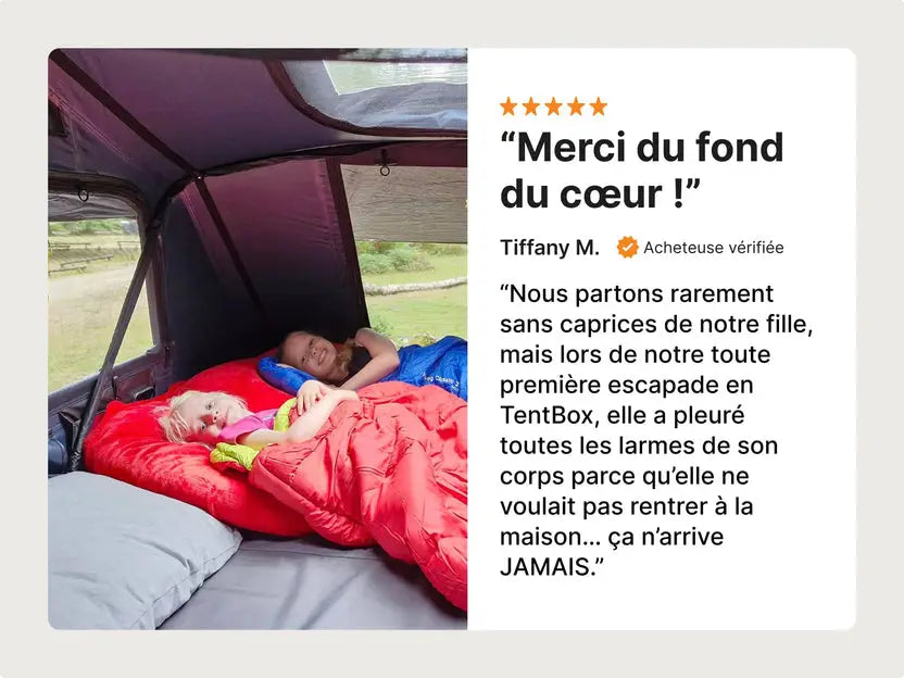 TentBox Lite XL – Tente de toit souple 4/5 personnes 190cm Tentbox