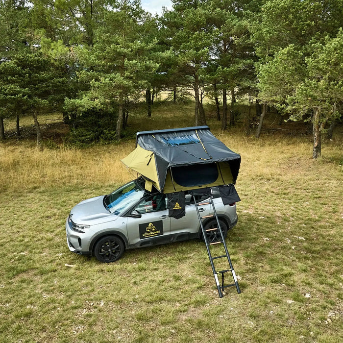 tente de toit woody's camp rigide famille familiale XL 4 5 personnes places montpellier 34000 herault tente confort premium outdoor louer une tente acheter une tente de toit sud france coque rigide 